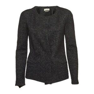 Isabel Marant Etoile Women's Gray Wool Tweed Cardigan Size 38 25134